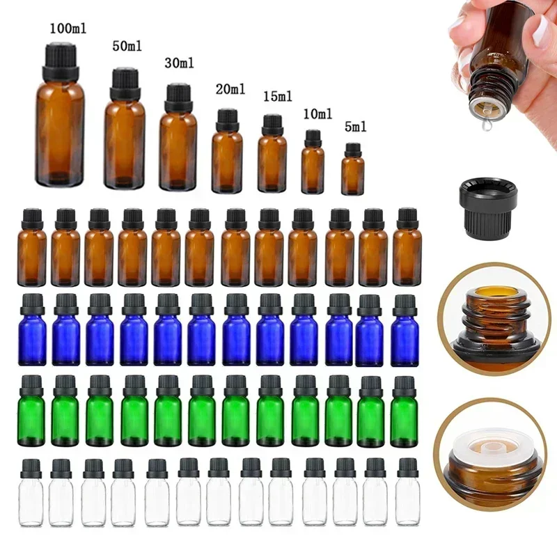 Perfume Fragrance World Aromatix X Xandal 100Ml Unisex - 24個入り、5ml～100mlの空のガラス製エッセンシャルオイルボトル。注ぎ口の調整具とドロッパーリッド付き。香水用の詰め替え容器として、旅行にも便利。